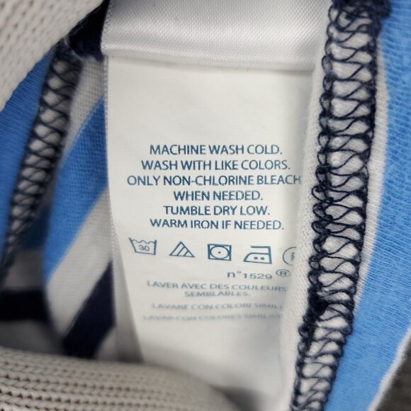 Ralph Lauren T-shirt Baby Boys 9M Months Blue White Short Sleeve Striped - Picture 5 of 9